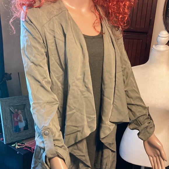 Eliane Rose army green cardigan size XS - Picture 2 of 5